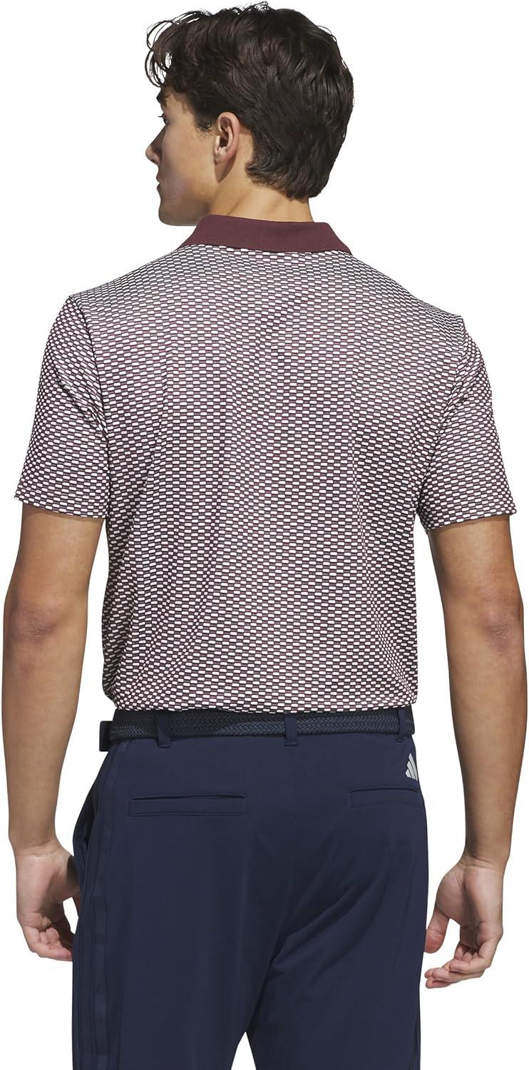 image:imageAdidas Mens Beyond Textured Polo ShirtAurora Ruby S25