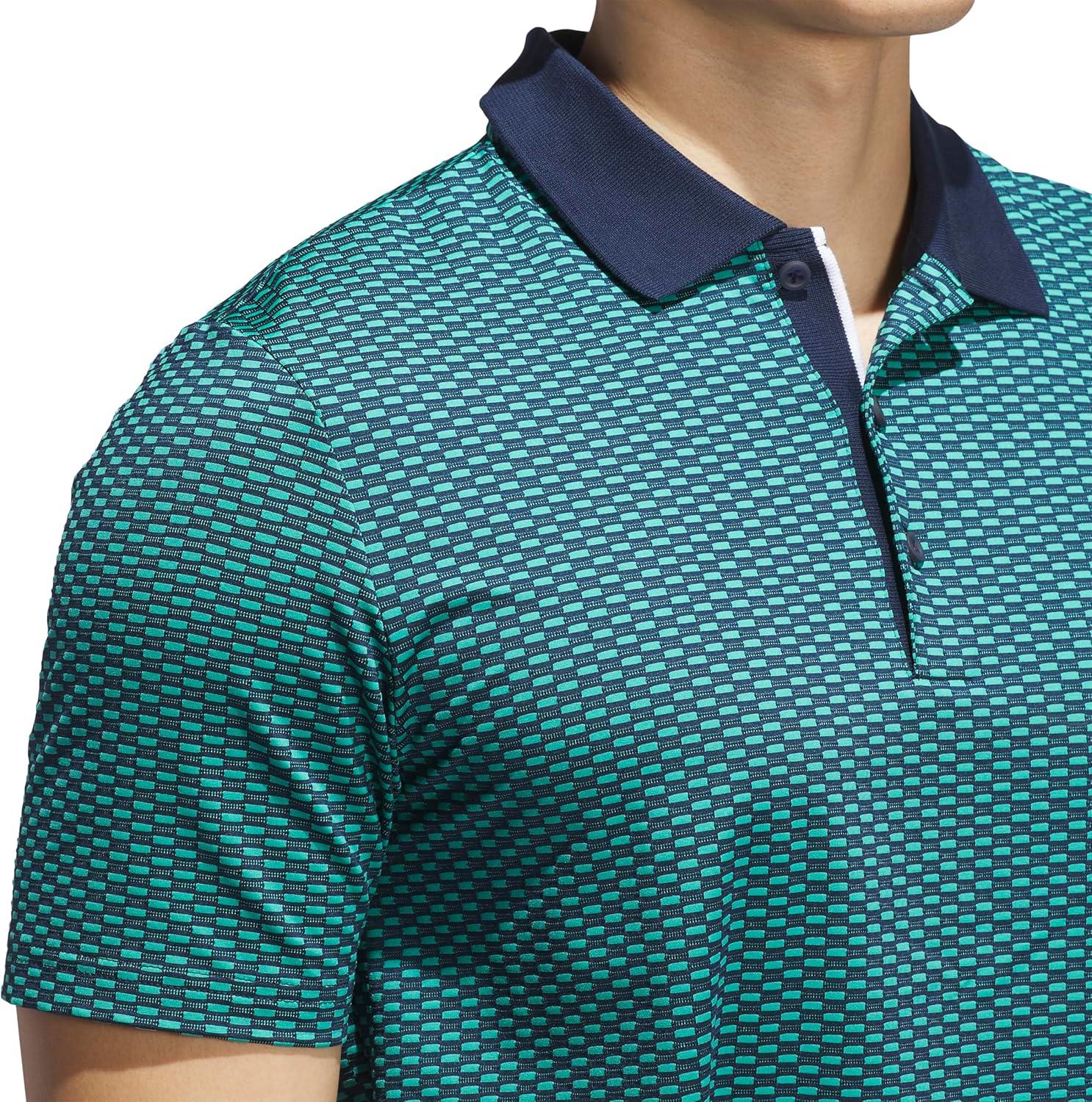 image:imageAdidas Mens Beyond Textured Polo ShirtPure Teal