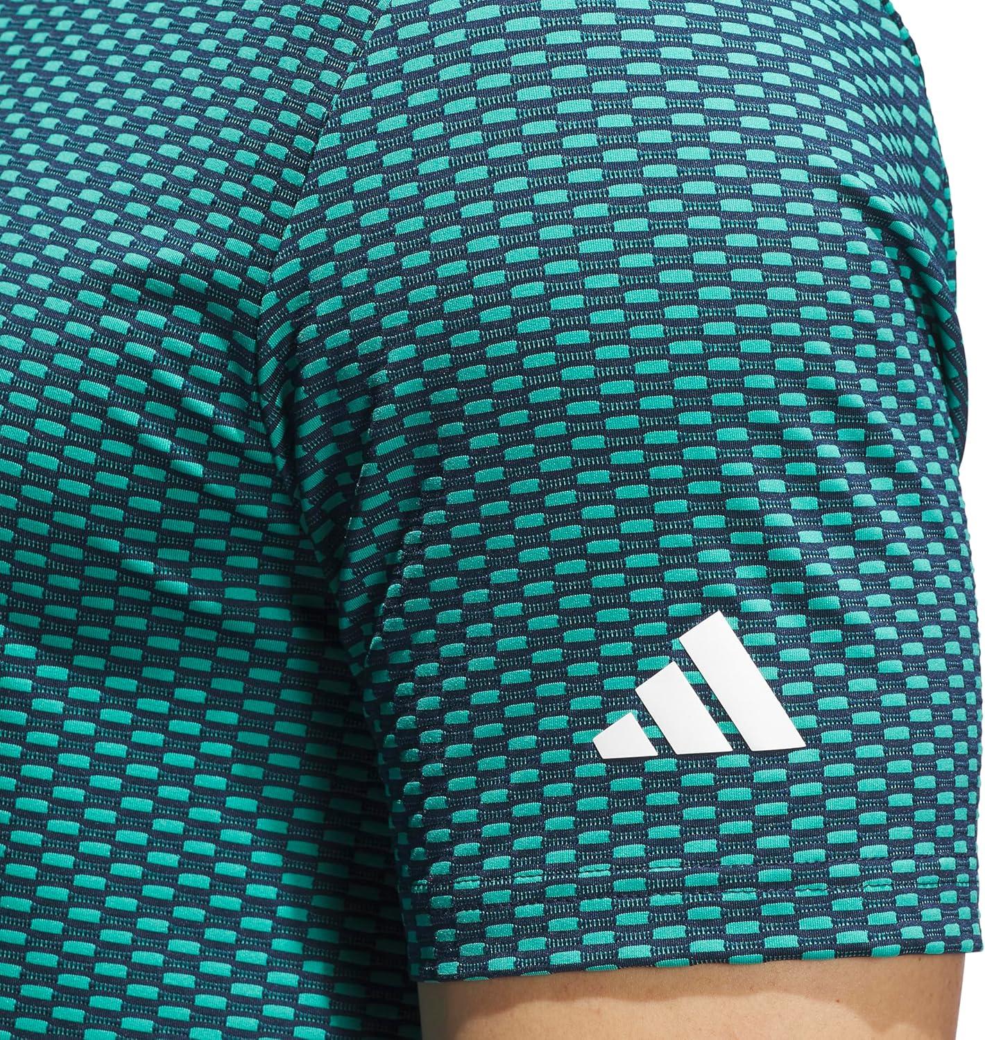 image:imageAdidas Mens Beyond Textured Polo ShirtPure Teal