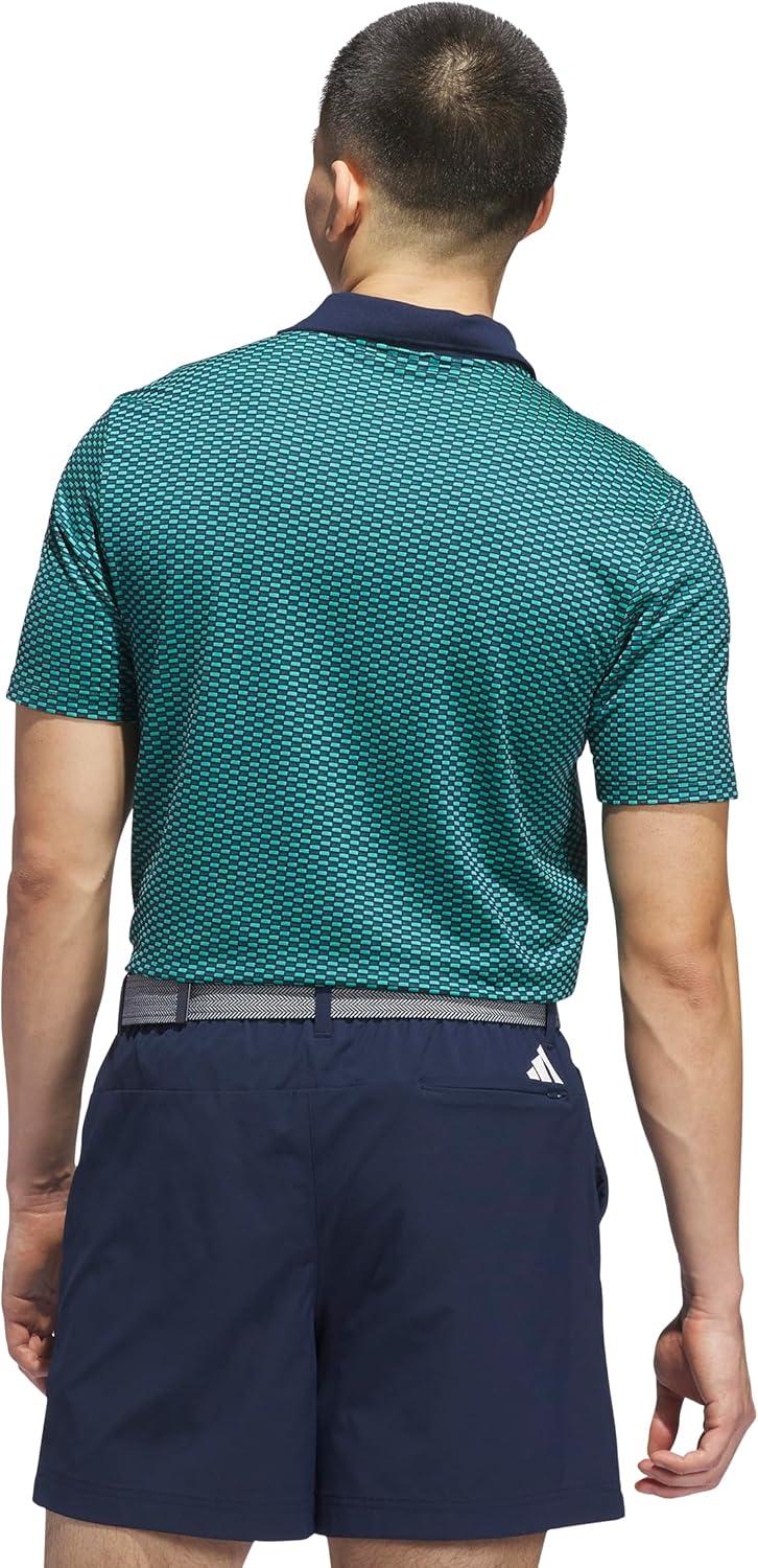 image:imageAdidas Mens Beyond Textured Polo ShirtPure Teal