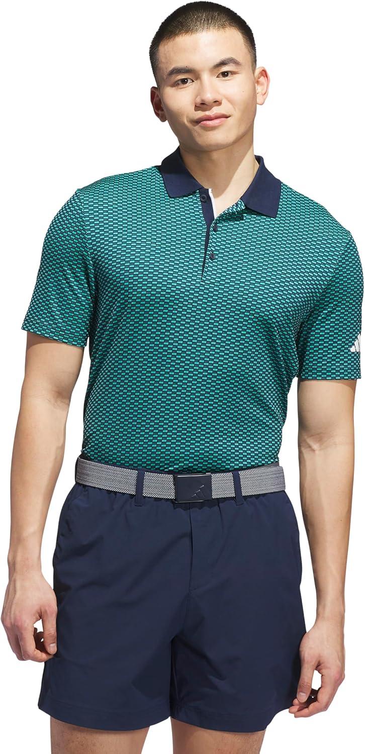 image:imageAdidas Mens Beyond Textured Polo ShirtPure Teal