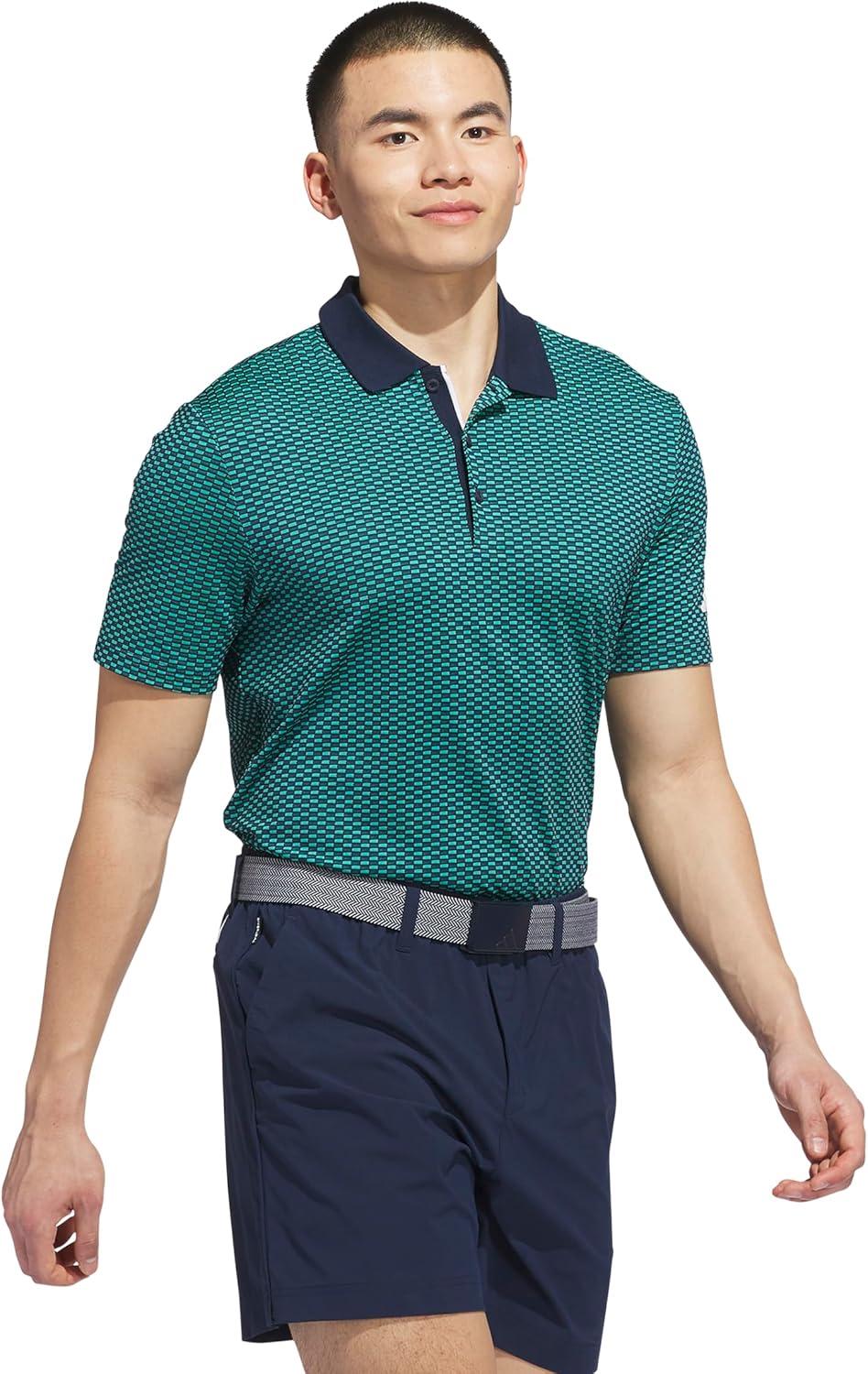 image:imageAdidas Mens Beyond Textured Polo ShirtPure Teal