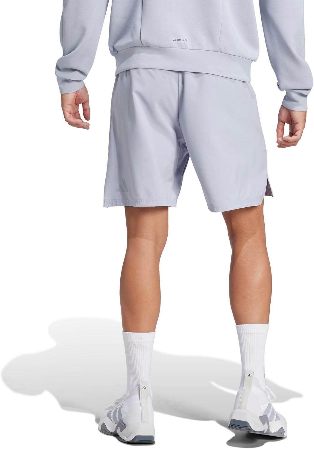 image:imageAdidas Mens Designed for Training 3Stripes ShortsHalo Silver