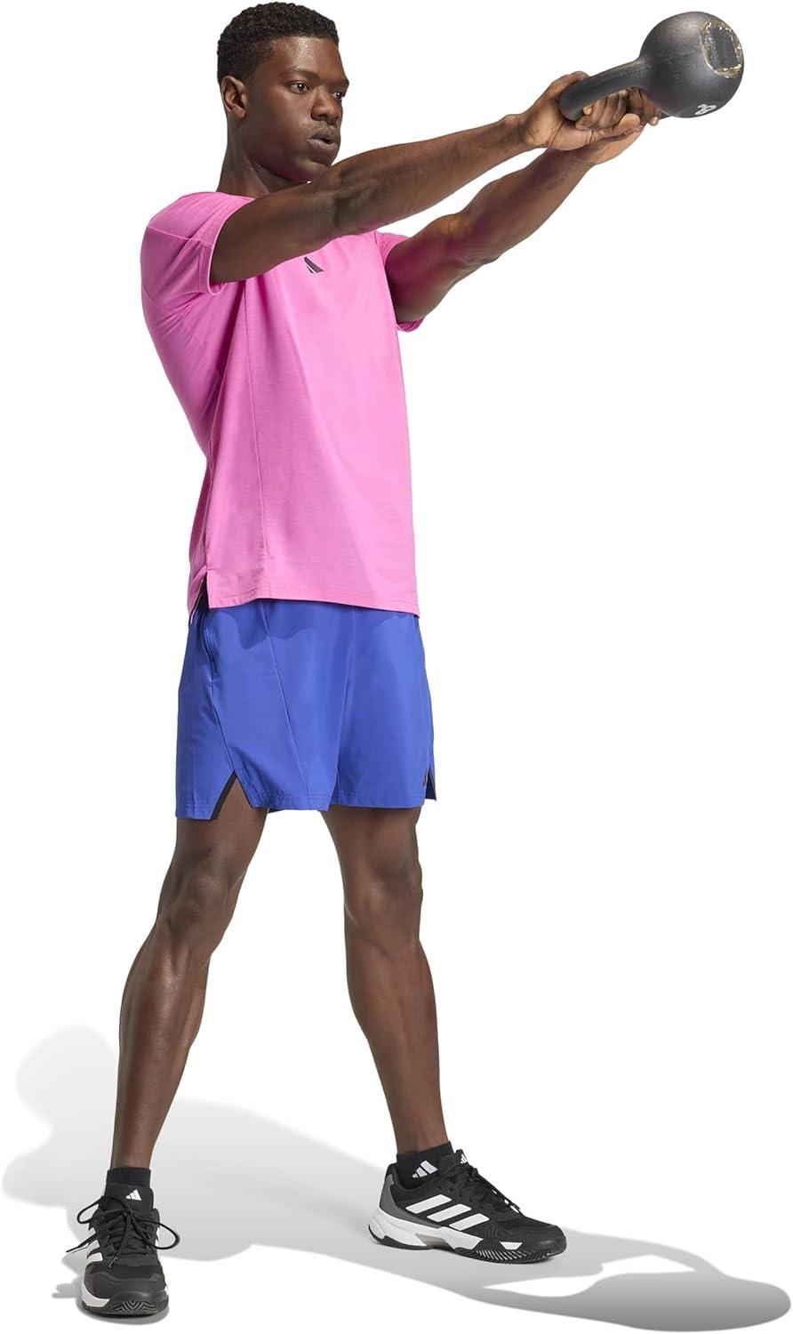 image:imageAdidas Mens Designed for Training Workout ShortsSemi Lucid Blue