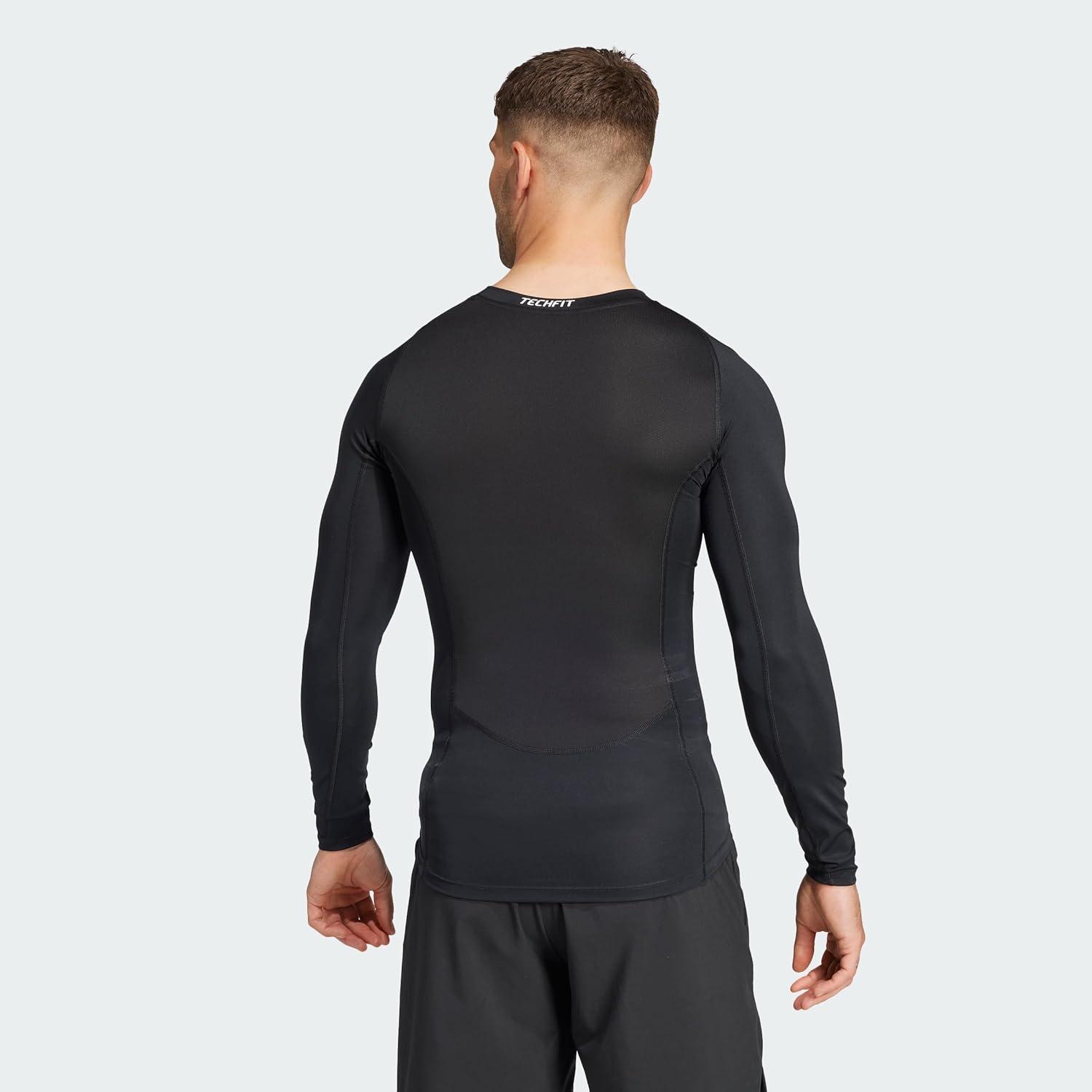 image:imageAdidas Mens Techfit Compression Long Sleeve Training TShirtBlack