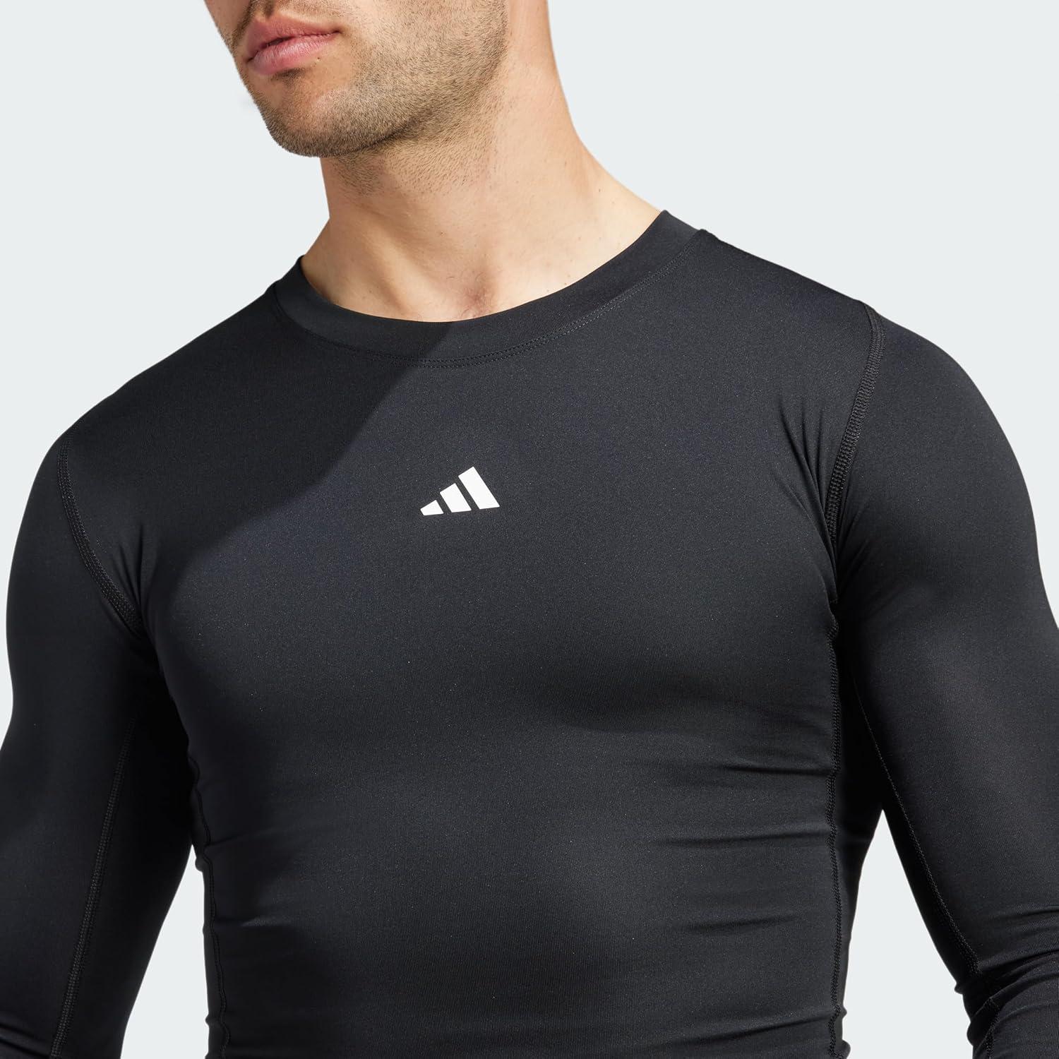 image:imageAdidas Mens Techfit Compression Long Sleeve Training TShirtBlack