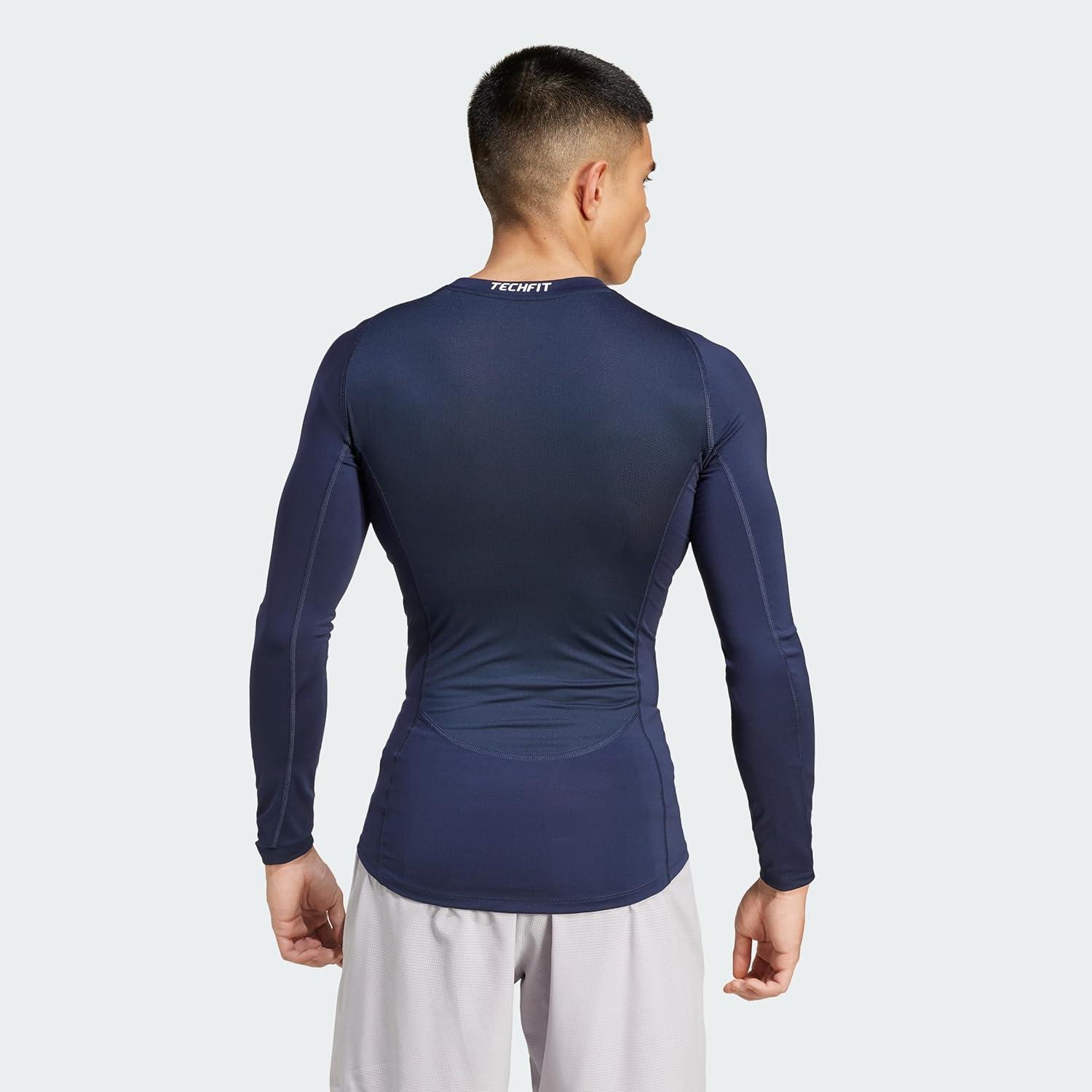 image:imageAdidas Mens Techfit Compression Long Sleeve Training TShirtInk