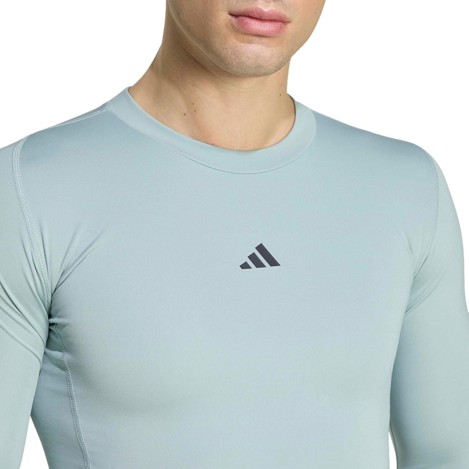 image:imageAdidas Mens Techfit Compression Long Sleeve Training TShirtWonder Sage
