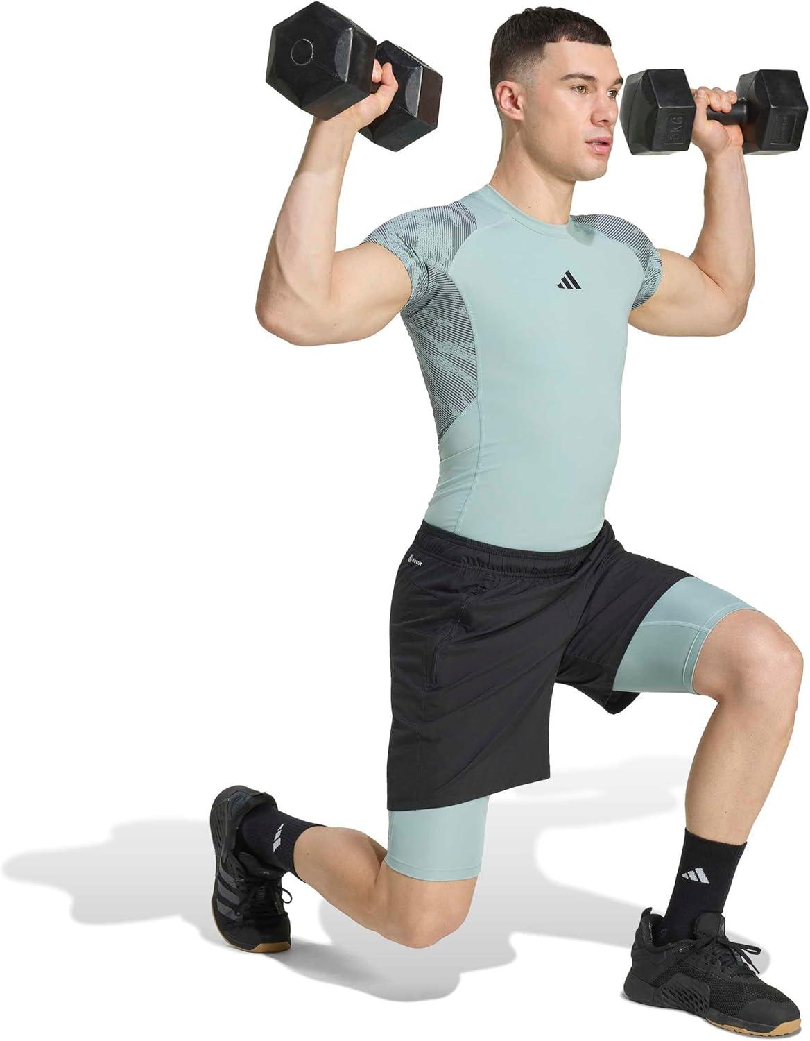 image:imageAdidas Mens Techfit Compression Training Short TightsWonder Sage