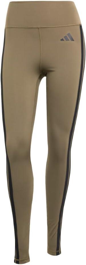 image:imageAdidas Womens Optime Essentials 3Stripes 78 Training LeggingsOlive StrataBlack