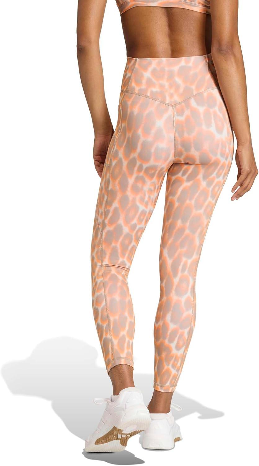 image:imageAdidas Womens Optime Essentials 3Stripes 78 Training LeggingsWonder AluminaChalky Brown