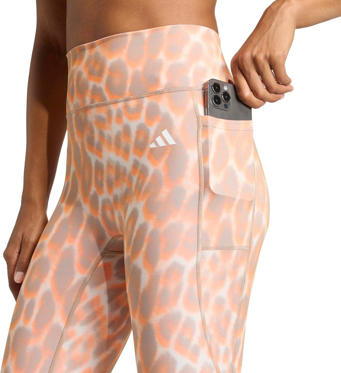 image:imageAdidas Womens Optime Essentials 3Stripes 78 Training LeggingsWonder AluminaChalky Brown