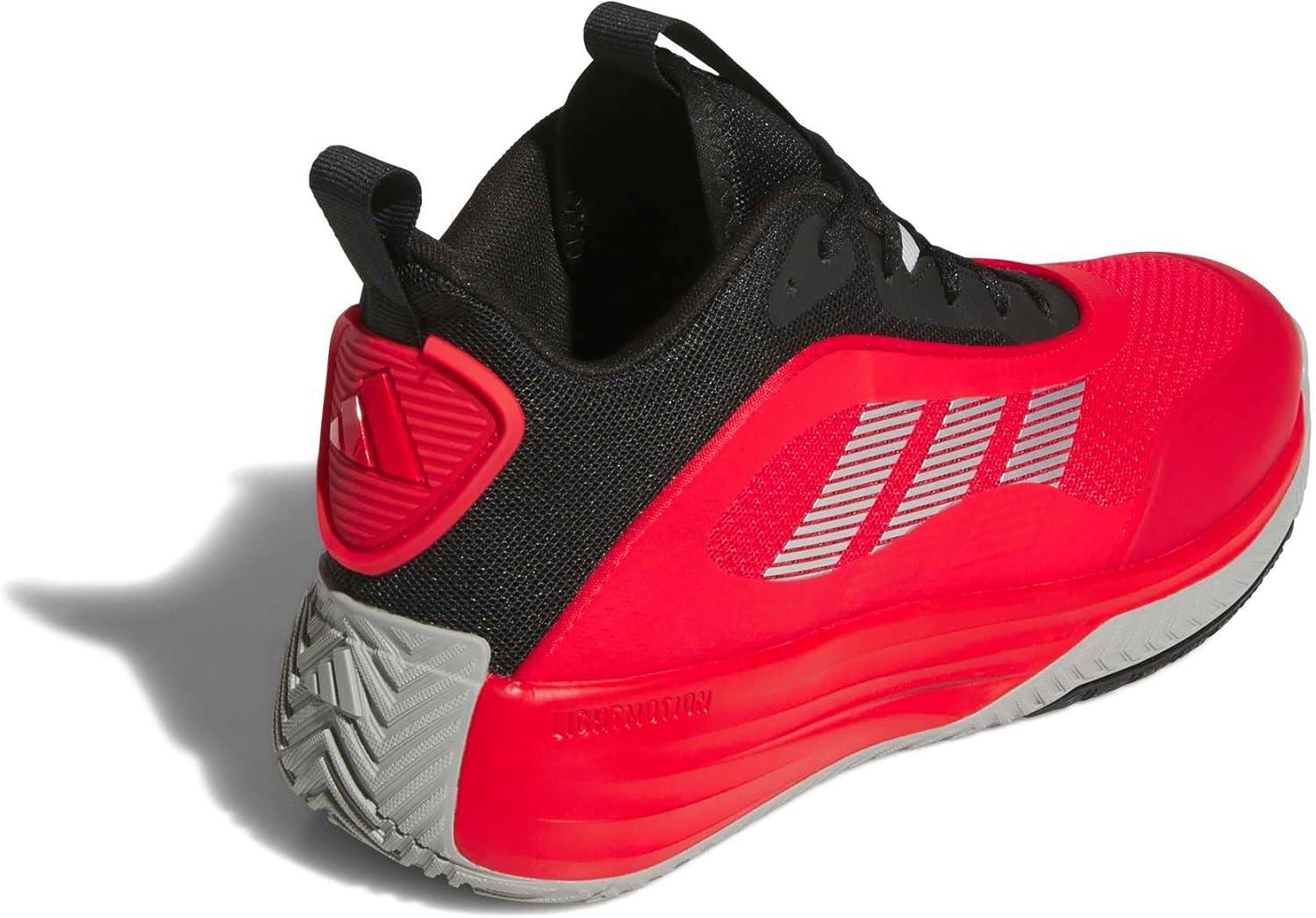 image:imageadidas Mens Own The Game 30 Basketball ShoePure RubySilver MetallicBlack