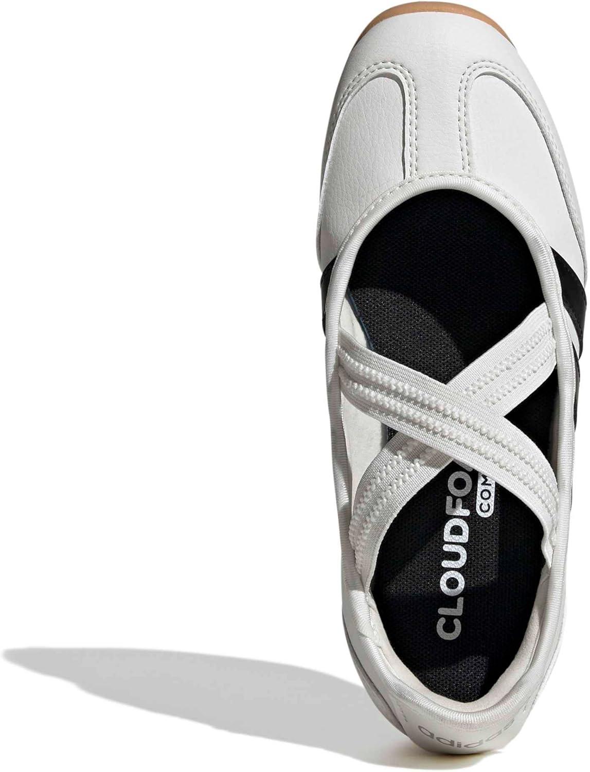 image:imageadidas UnisexChild Barreda Mary Jane JWhiteBlackSilver Metallic
