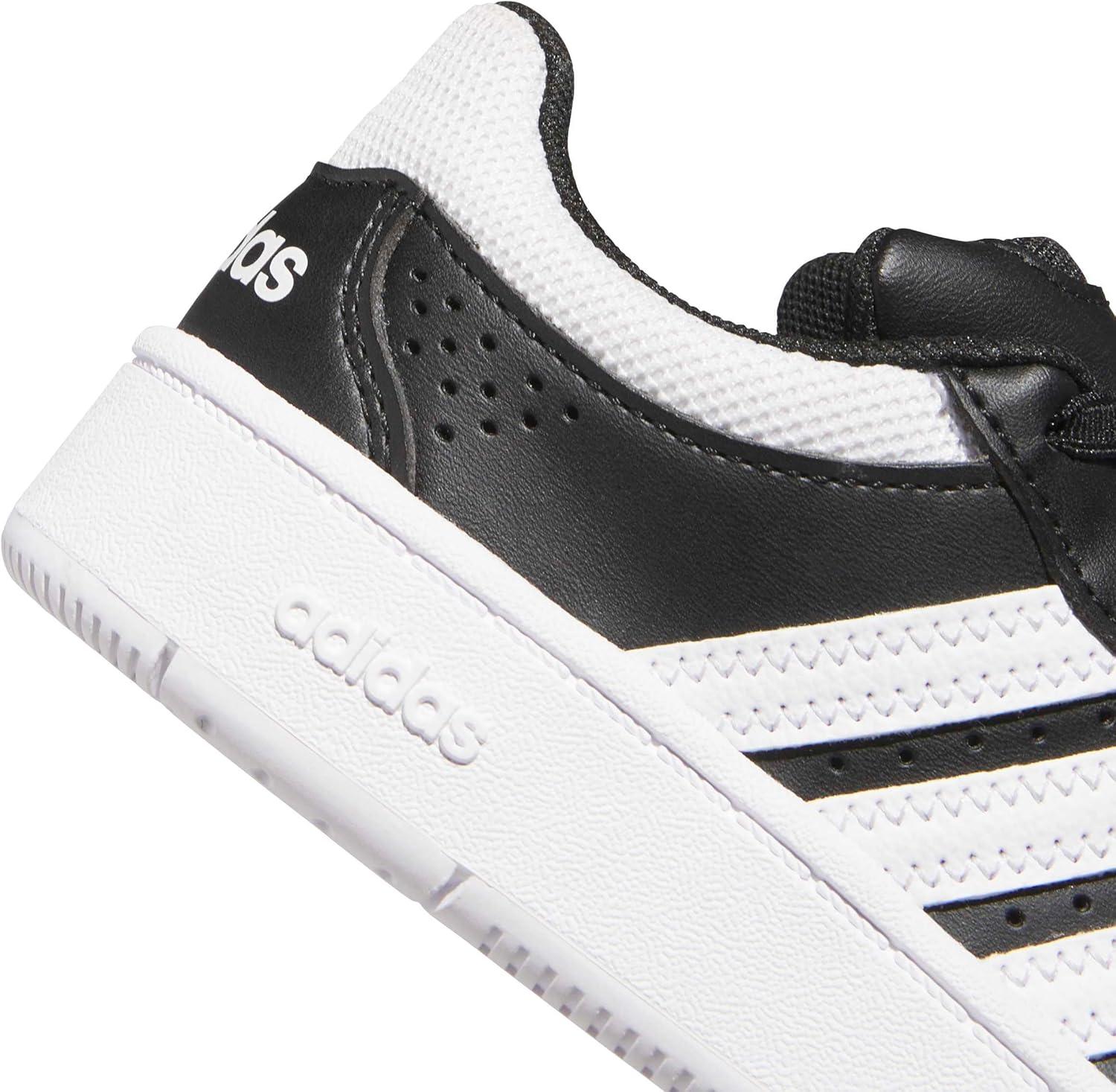 image:imageadidas UnisexChild Hoops Classic Elastic LaceBlackWhiteWhite