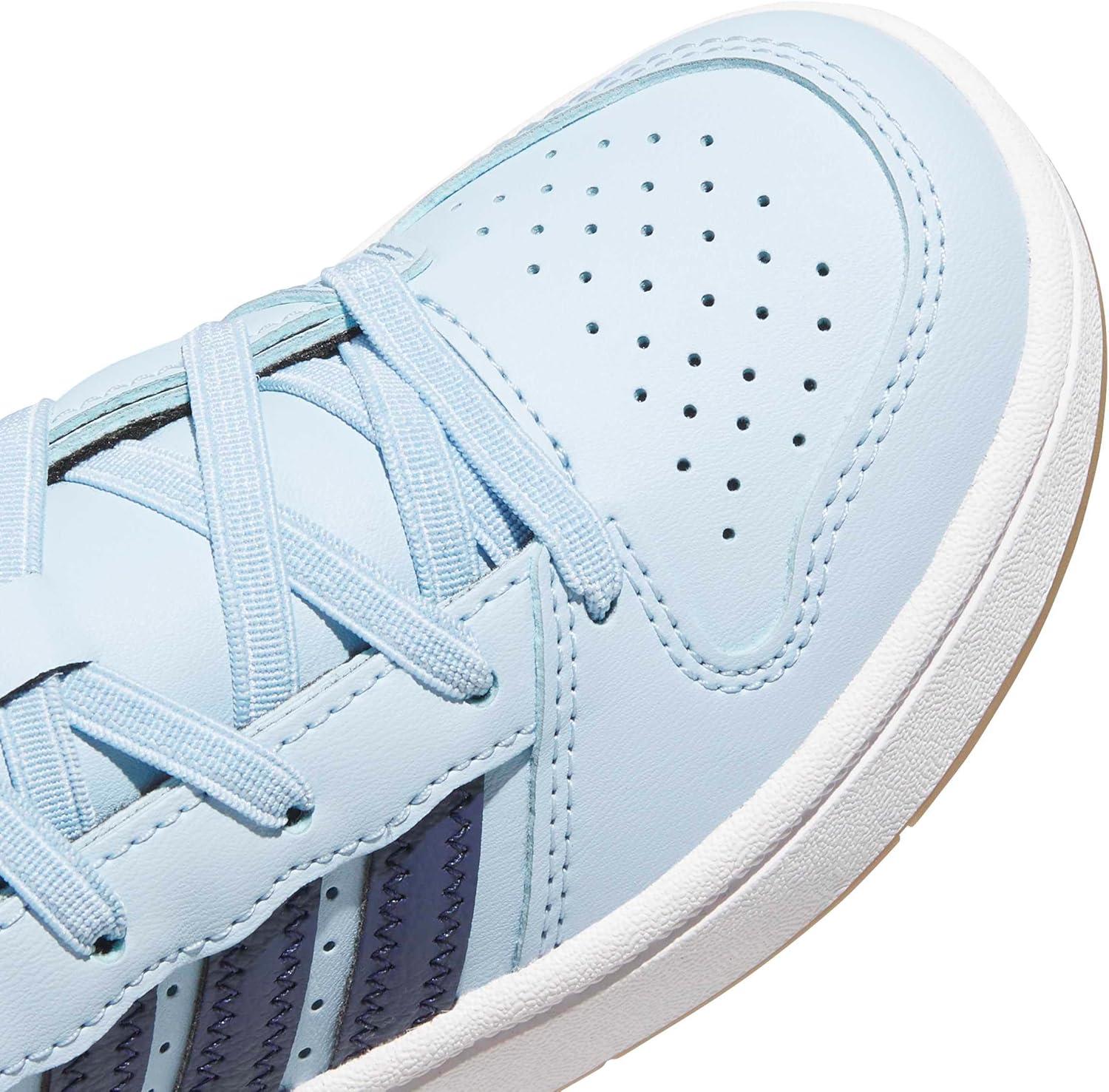 image:imageadidas UnisexChild Hoops Classic Elastic LaceClear SkyDark BlueWhite