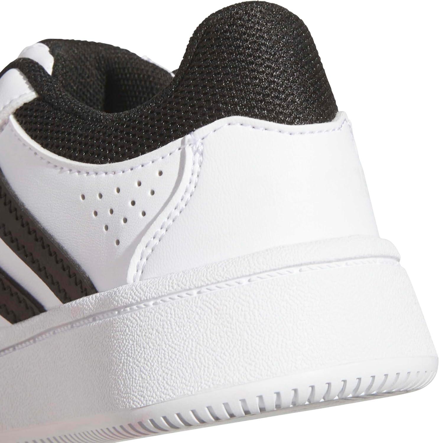 image:imageadidas UnisexChild Hoops Classic Elastic LaceWhiteBlackOrbit Grey