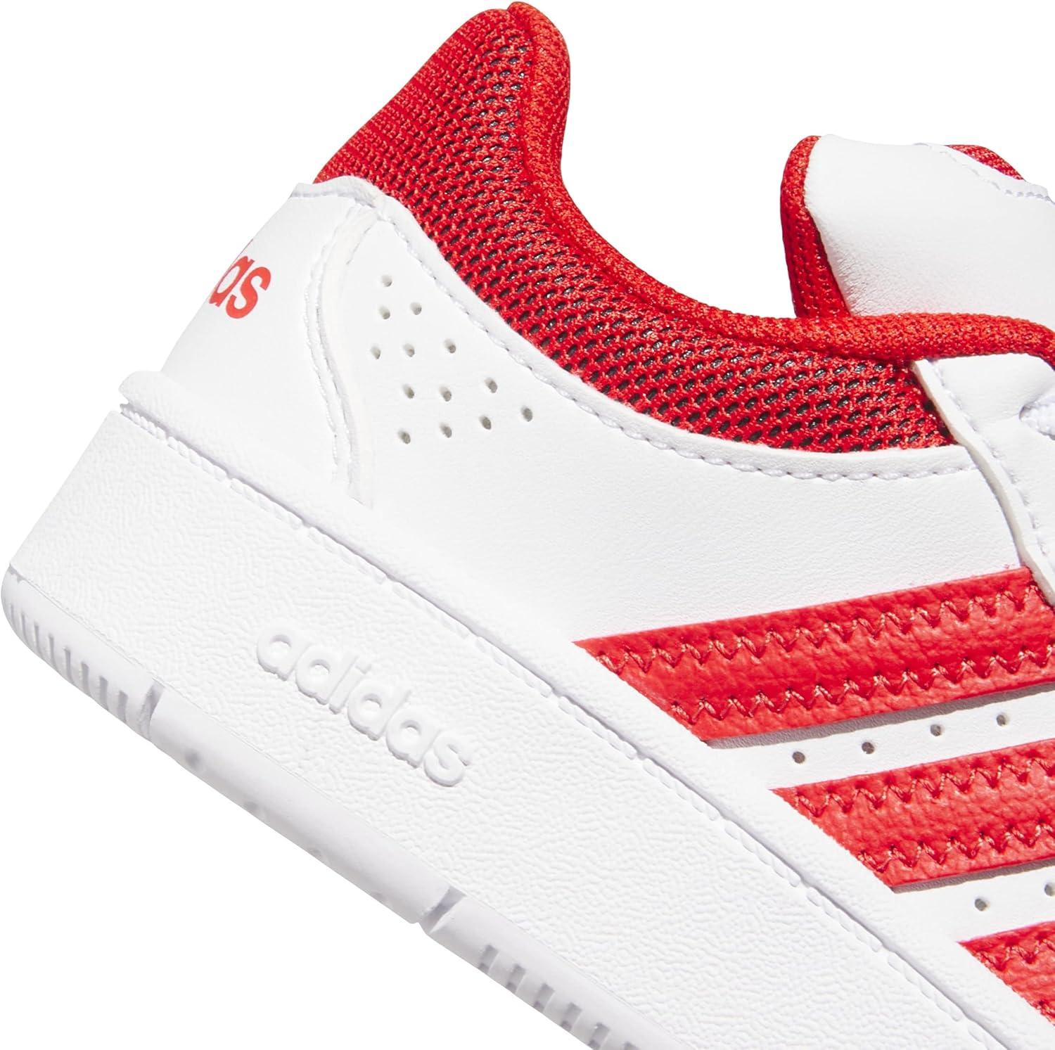 image:imageadidas UnisexChild Hoops Classic Elastic LaceWhiteRedWhite