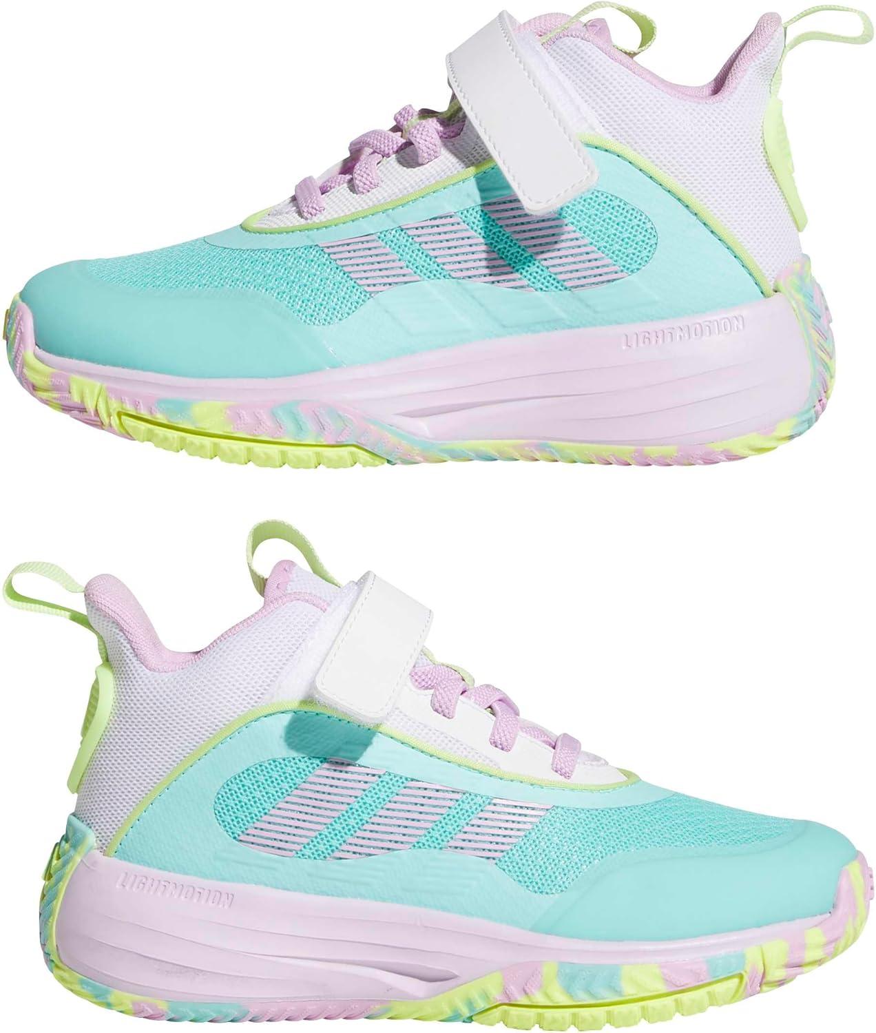 image:imageadidas UnisexChild Own The Game 30 Basketball Shoes Little KidBig KidFlash AquaBliss LilacWhite