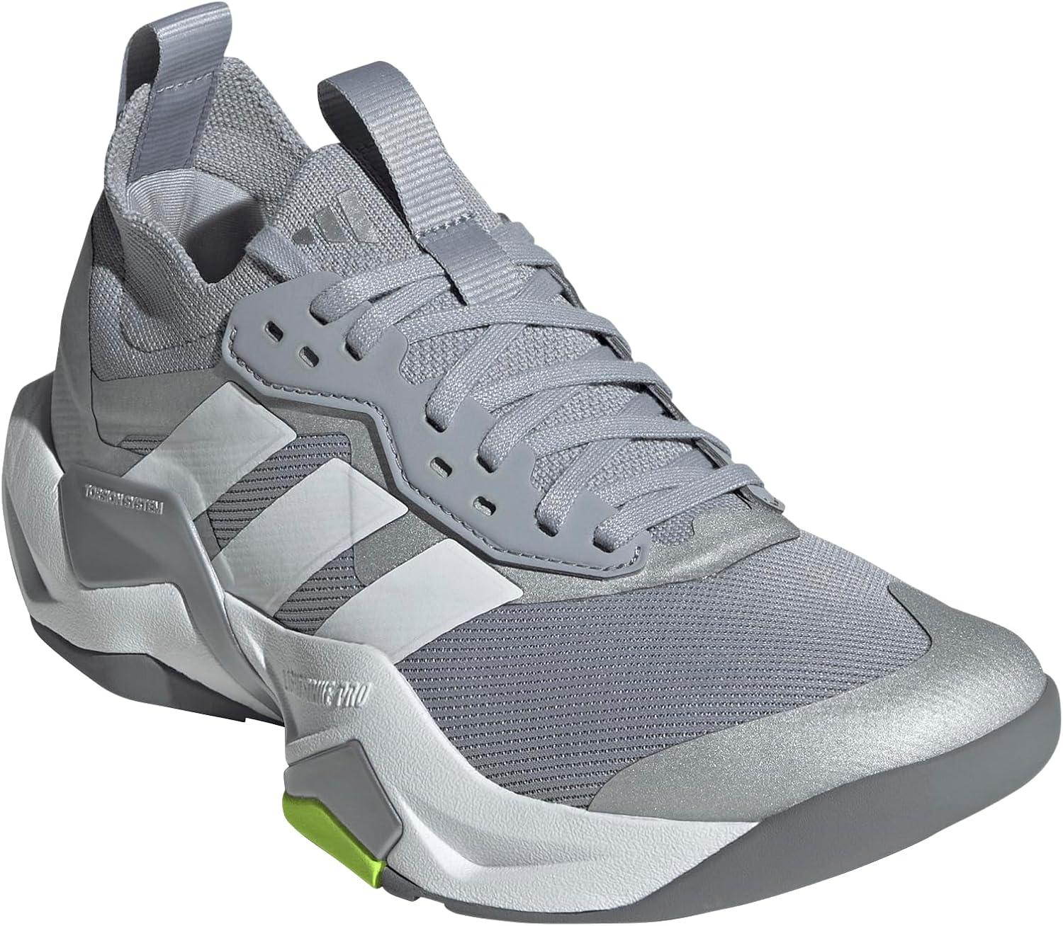 image:imageadidas Womens Rapidmove Advance 2 Training SneakersHalo SilverWhiteLucid Lemon