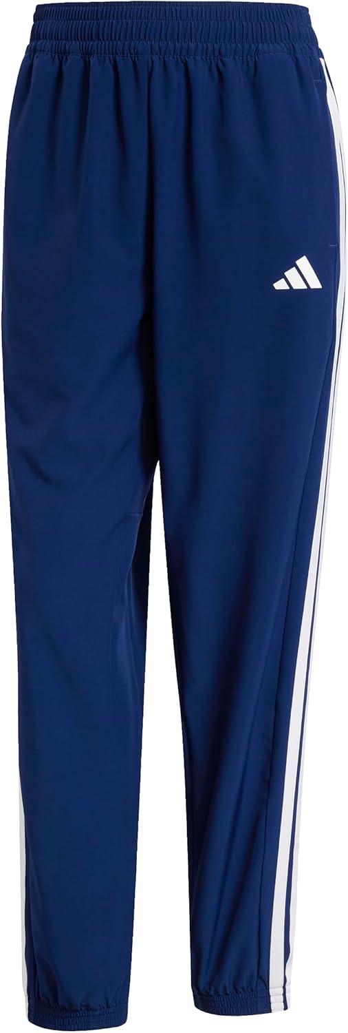 image:imageadidas Womens Train Essentials 3Stripes Woven PantsDark BlueWhite