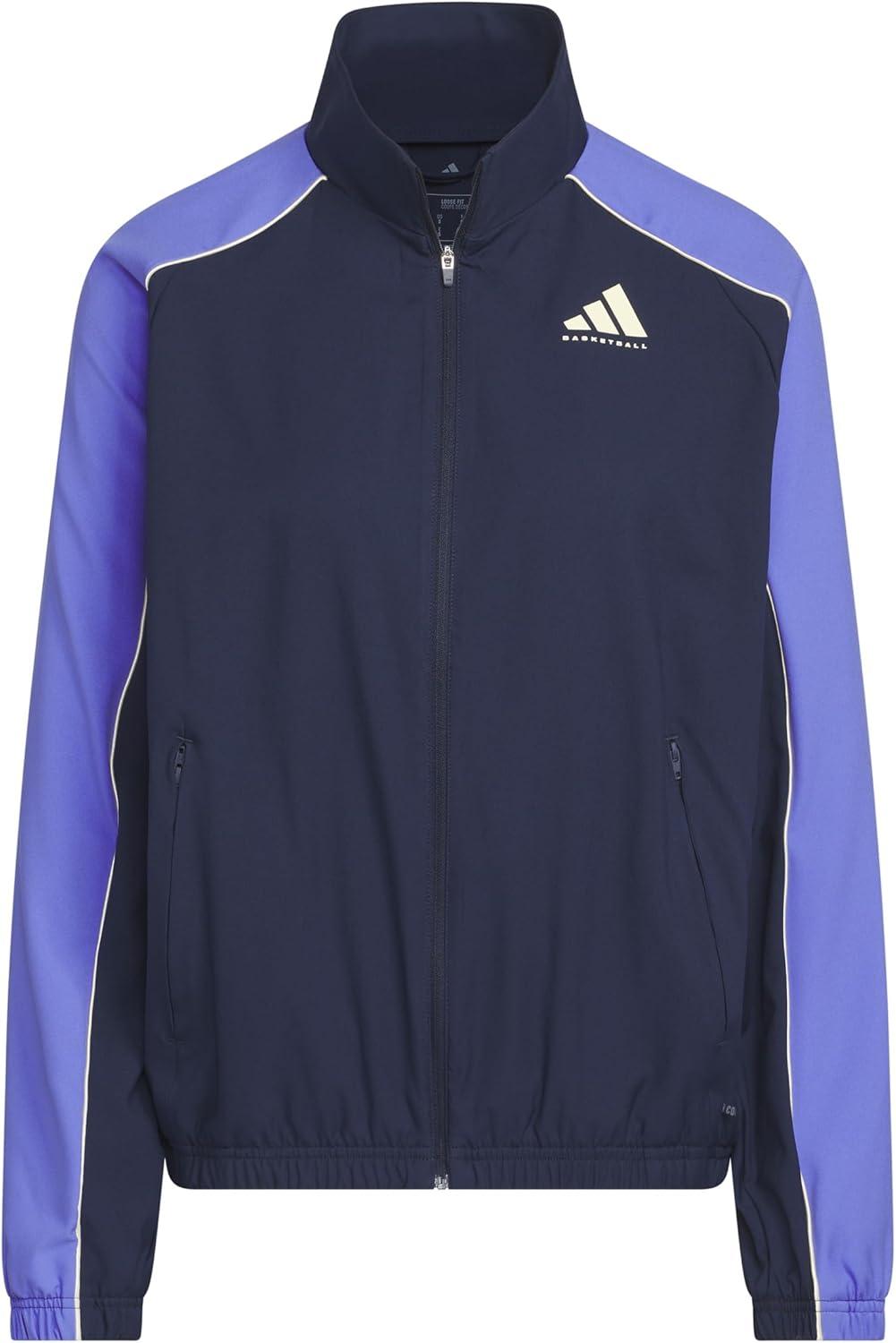 image:imageadidas womens Crazylite Woven Basketball JacketNight IndigoCobalt Blue
