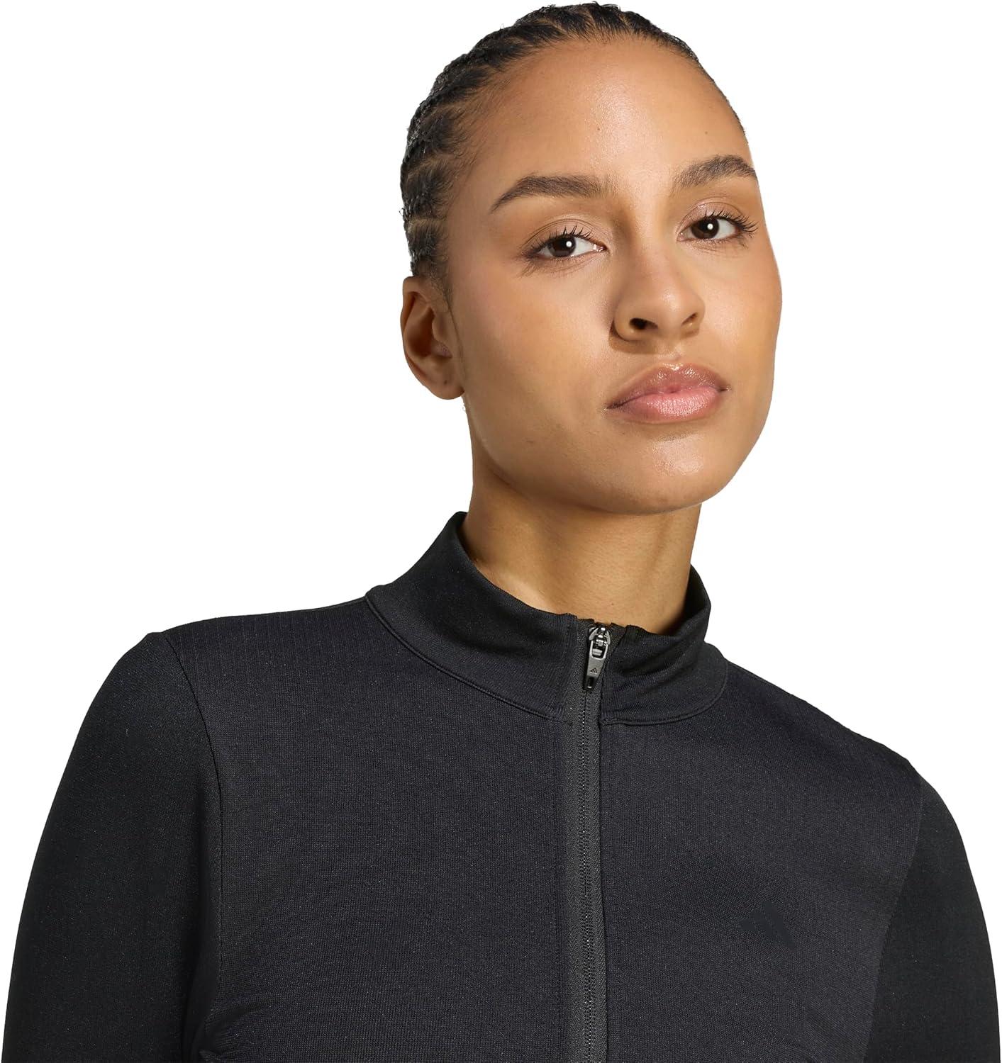 image:imageadidas womens Essentials Fullzip Knit Workout JacketBlack