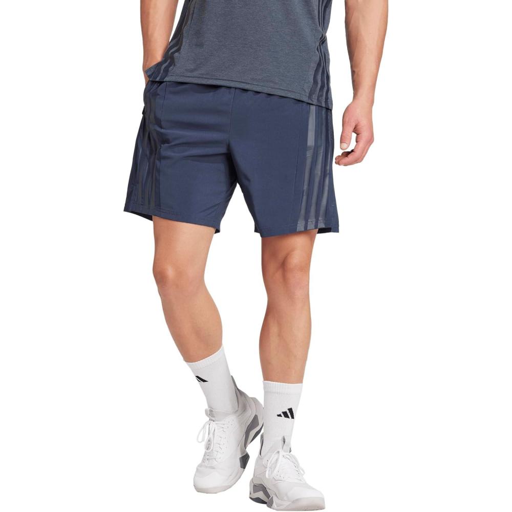 image:imageAdidas Mens Designed for Training 3Stripes ShortsAurora Ink