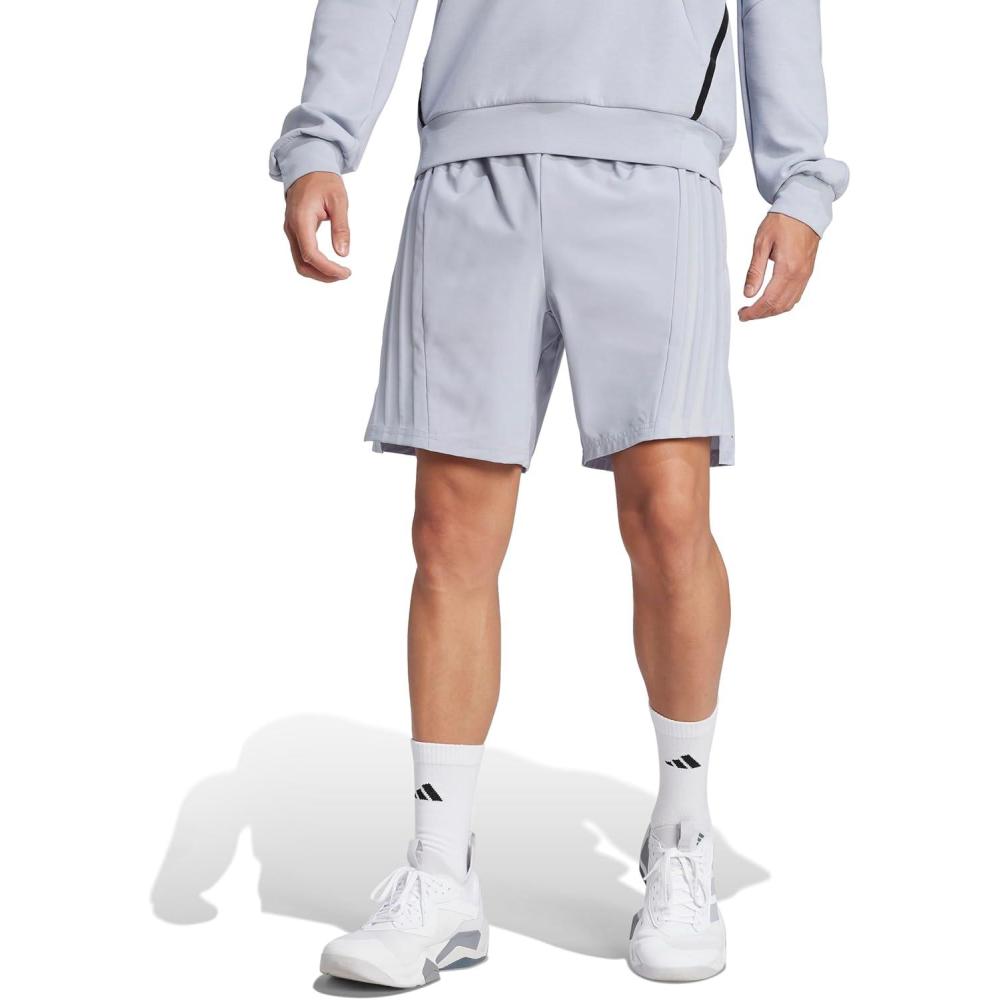 image:imageAdidas Mens Designed for Training 3Stripes ShortsHalo Silver