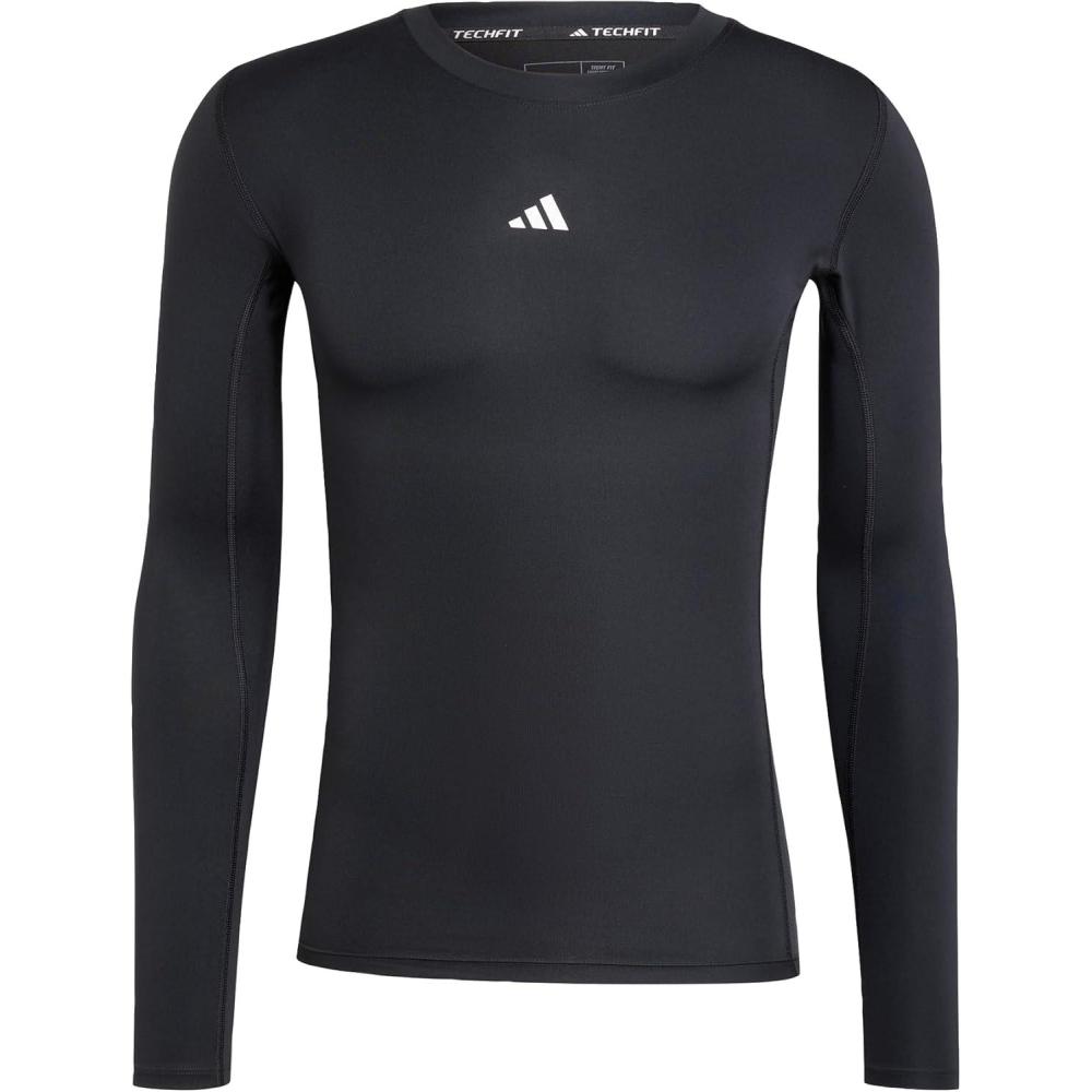 image:imageAdidas Mens Techfit Compression Long Sleeve Training TShirtBlack