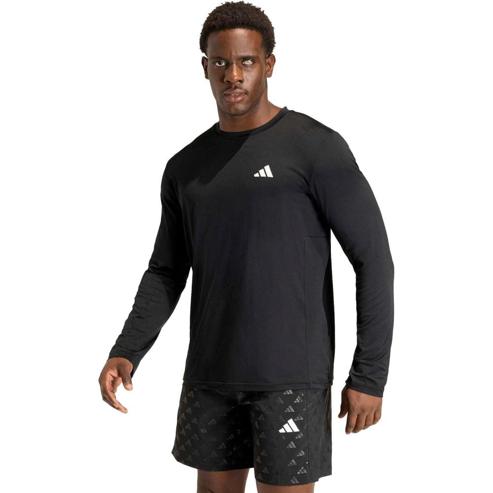 image:imageadidas Mens Workout Essentials Flex LongSleeve TShirtBlack