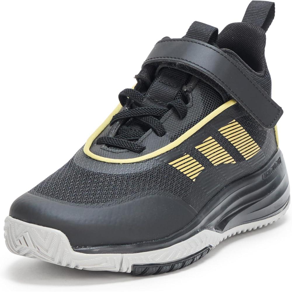 image:imageadidas UnisexChild Own The Game 30 Basketball Shoes Little KidBig KidBlackGold MetallicSolid Grey