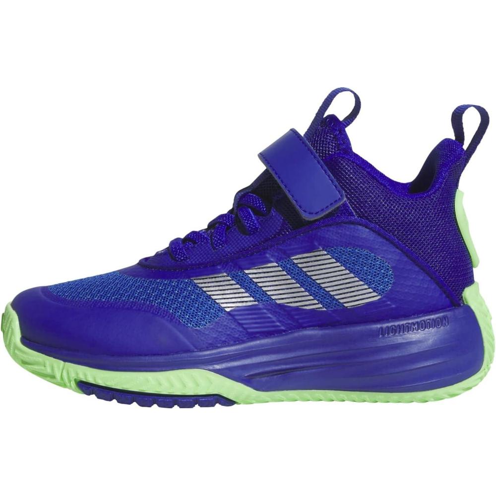 image:imageadidas UnisexChild Own The Game 30 Basketball Shoes Little KidBig KidLucid BlueSilver MetallicLime Burst