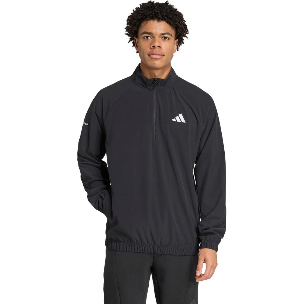 image:imageadidas mens Train Essentials Holiday Pack Quarterzip Track TopBlack