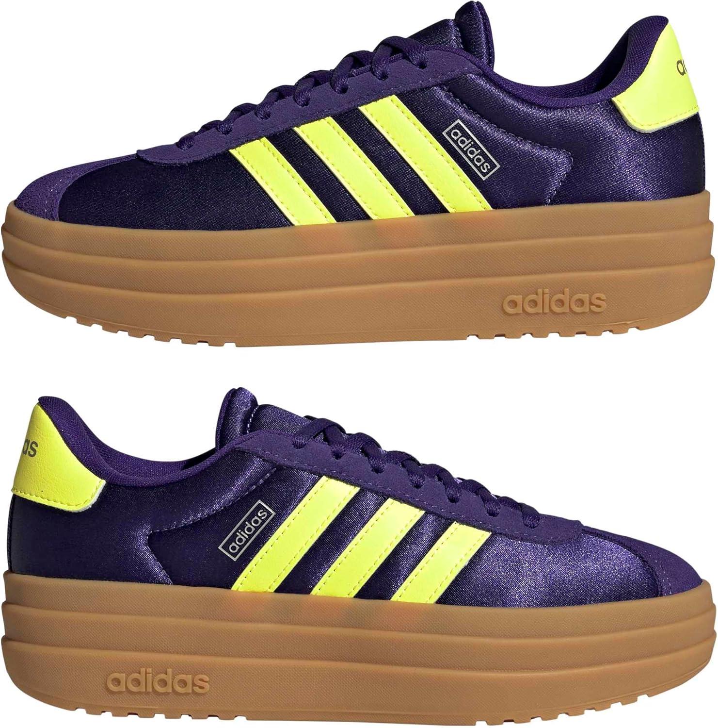 image:imageAdidas Kids VL Court BoldCollegiate PurpleYellowSilver Metallic