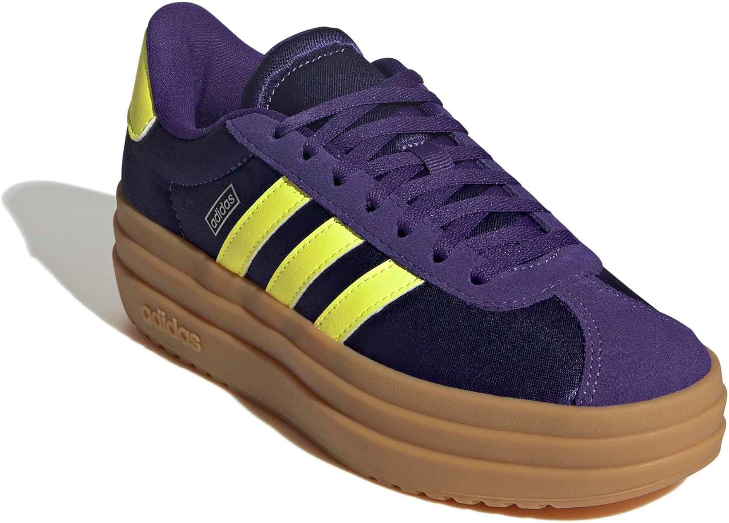 image:imageAdidas Kids VL Court BoldCollegiate PurpleYellowSilver Metallic