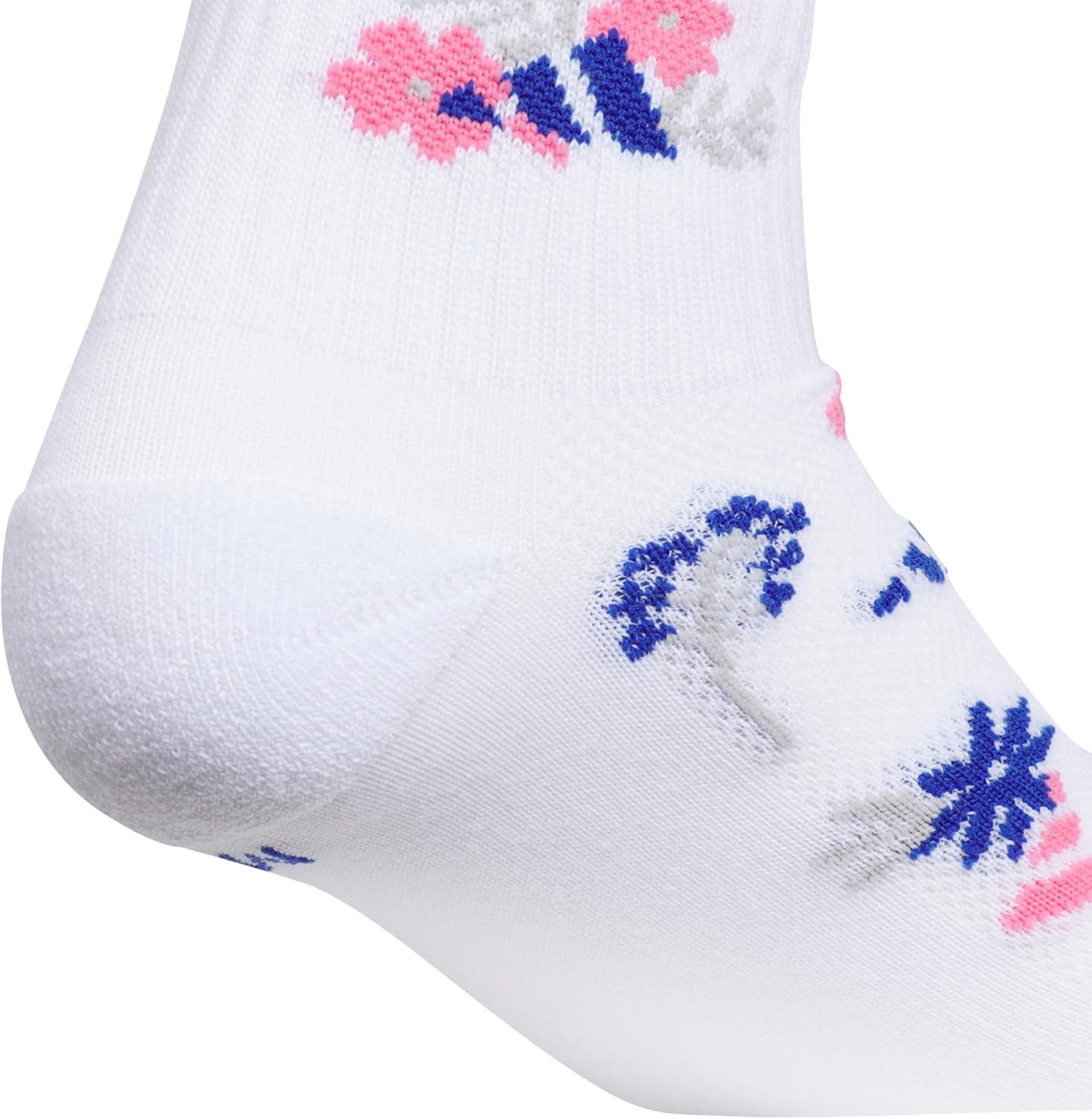 image:imageadidas Unisex Kids Cushioned Quarter Ankle Socks for Boys and Girls 6 Pairs Durable amp ComfortableGirlsGraphicWhiteTeam Royal BluePink Fusion