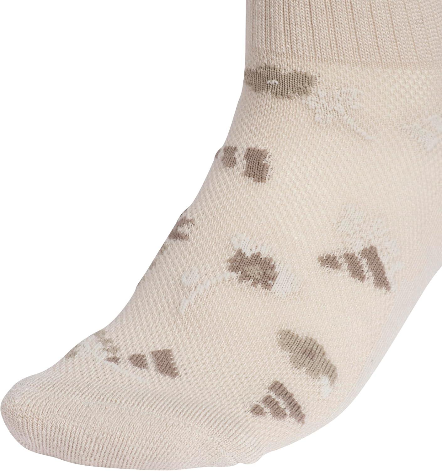 image:imageadidas Unisex Kids Cushioned Quarter Ankle Socks for Boys and Girls 6 Pairs Durable amp ComfortableGirlsGraphicWonder BeigeCool Light HeatherWonder White