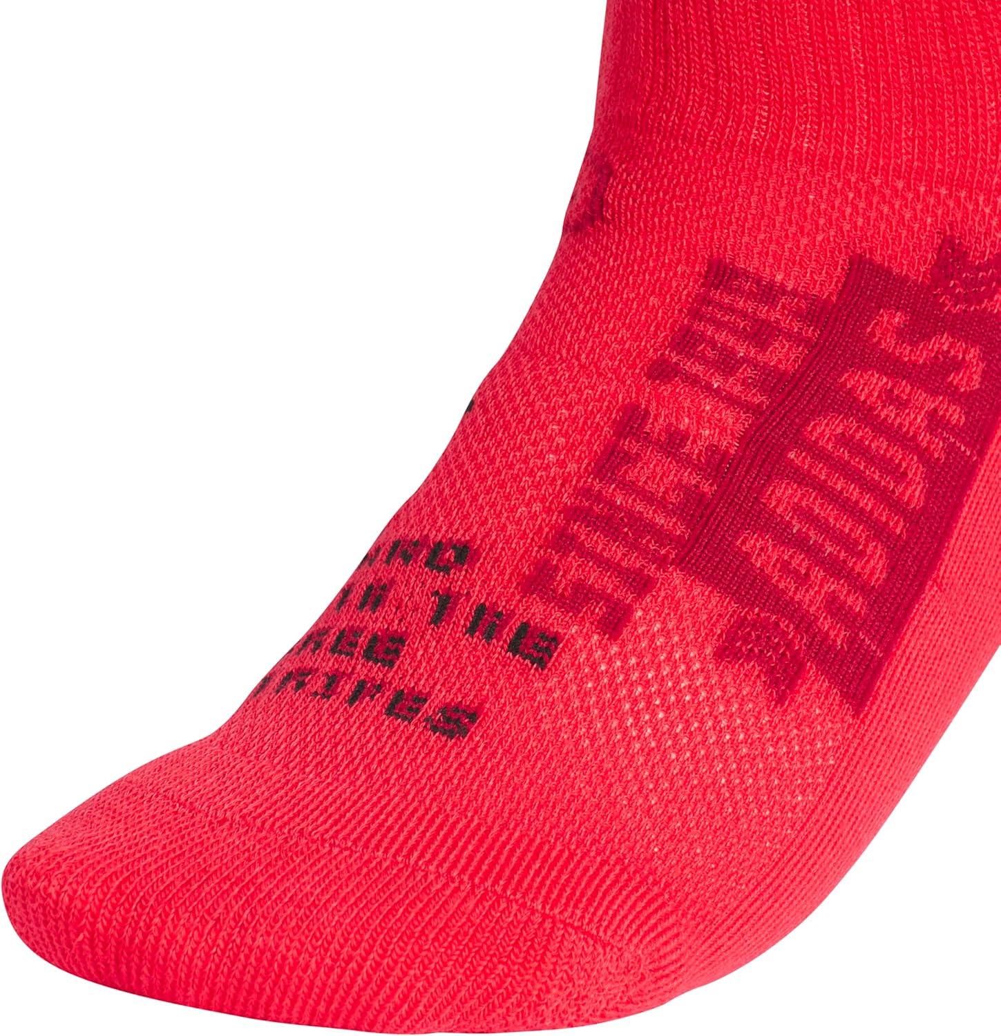 image:imageadidas Unisex Kids Cushioned Quarter Ankle Socks for Boys and Girls 6 Pairs Durable amp ComfortableGraphicPure Ruby RedBlackWhite