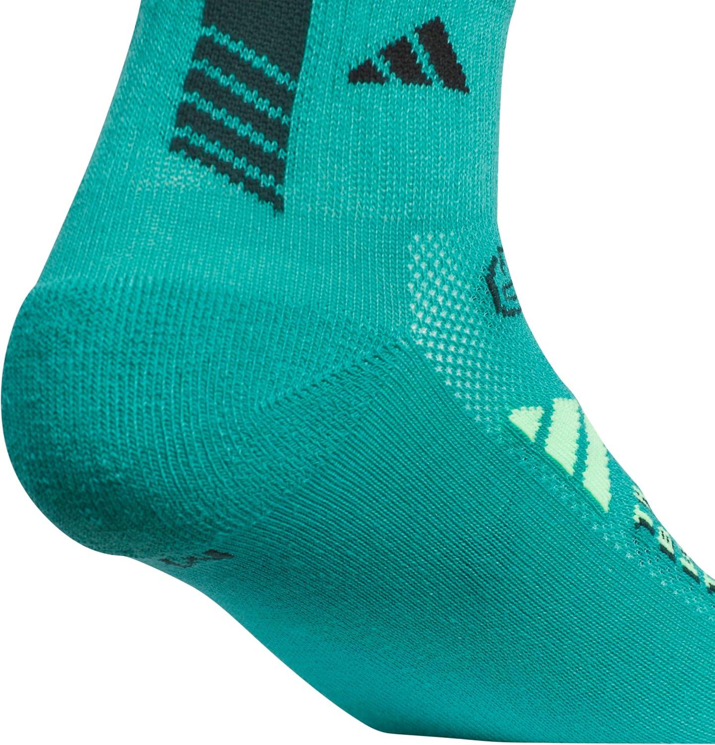 image:imageadidas Unisex Kids Cushioned Quarter Ankle Socks for Boys and Girls 6 Pairs Durable amp ComfortableGraphicPure Teal GreenCool Light HeatherBlack
