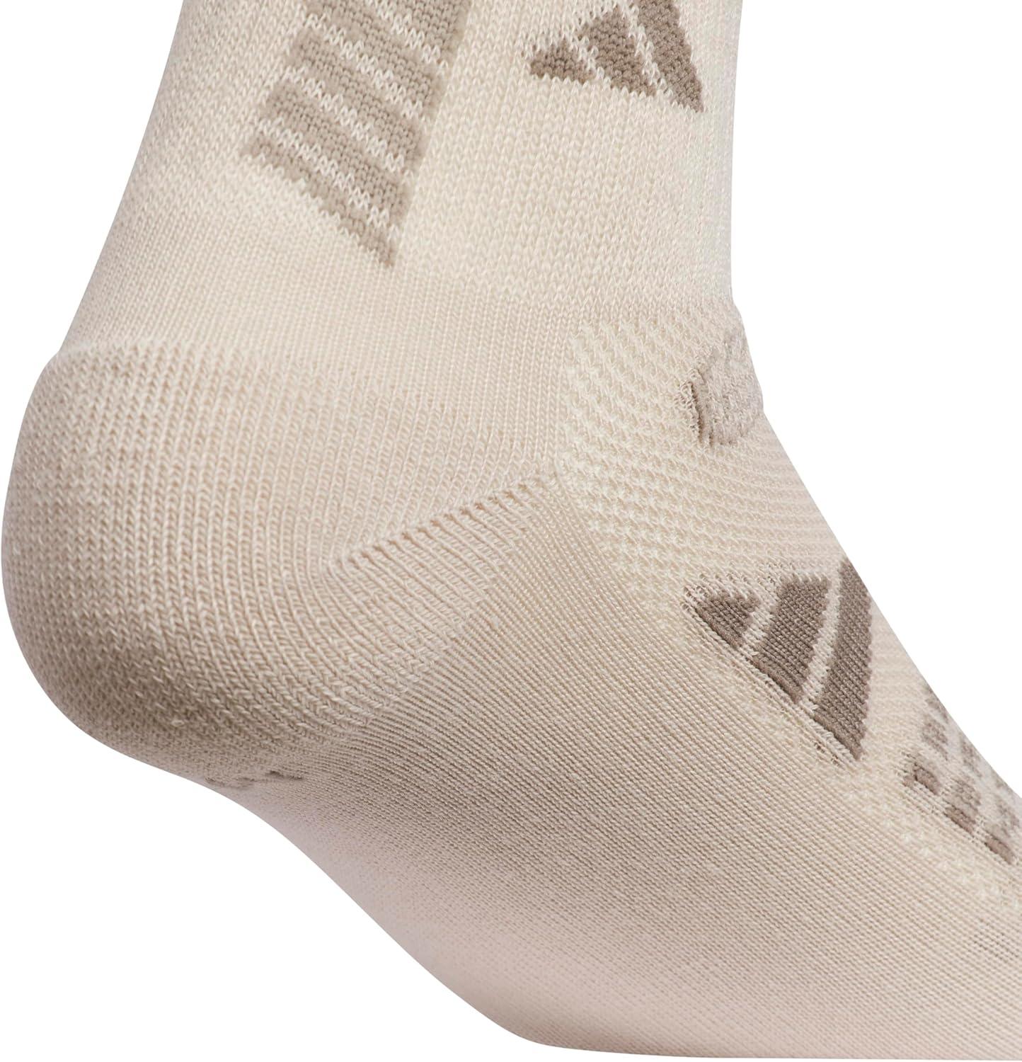 image:imageadidas Unisex Kids Cushioned Quarter Ankle Socks for Boys and Girls 6 Pairs Durable amp ComfortableGraphicWonder BeigeWhiteEarth Strata Brown