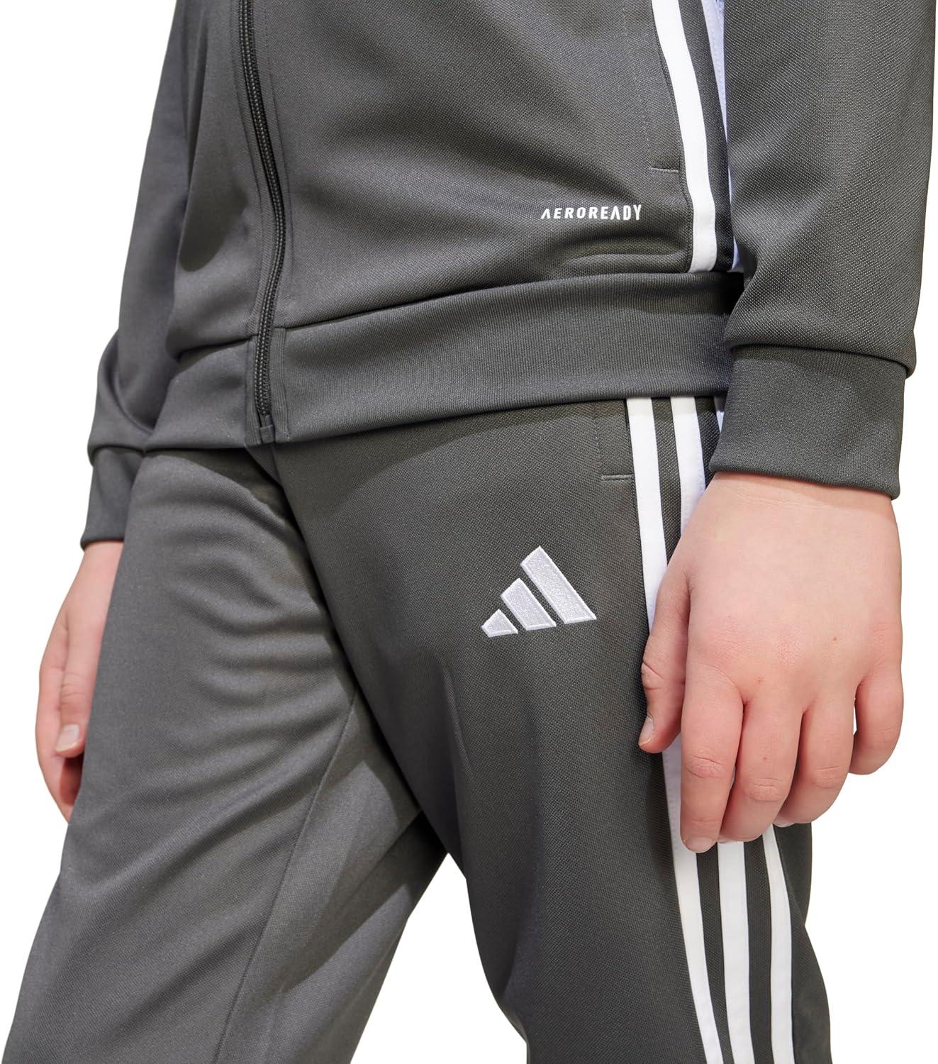 image:imageadidas UnisexChild Tiro 25 Essentials Training Track PantsGreyWhite