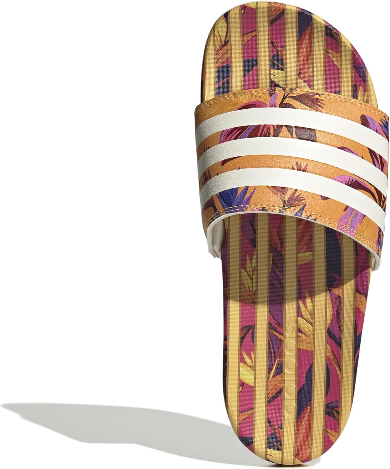 image:imageadidas Womens Adilette Comfort Slide SandalBright OrangeOff WhiteOff White