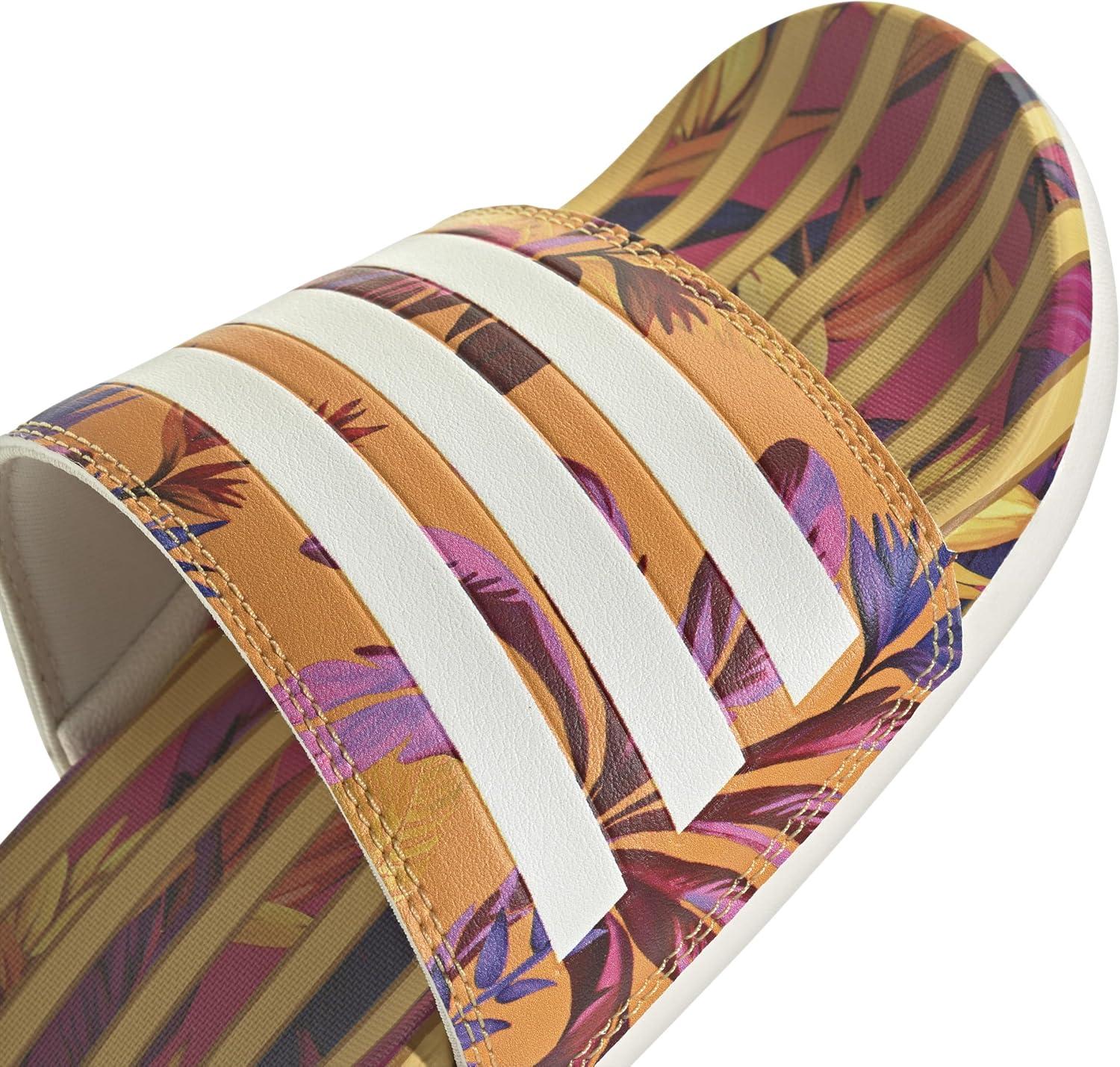 image:imageadidas Womens Adilette Comfort Slide SandalBright OrangeOff WhiteOff White