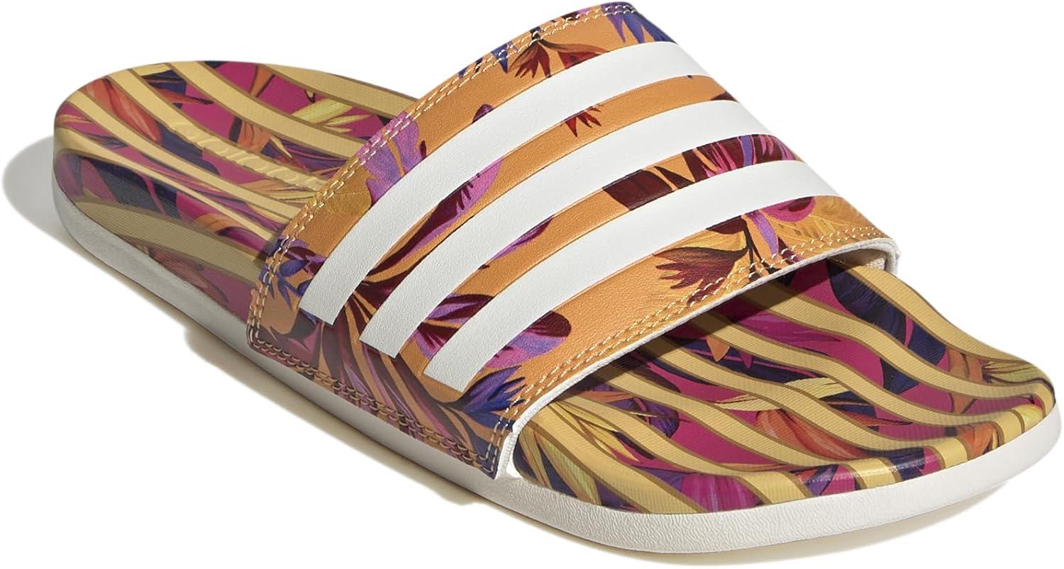 image:imageadidas Womens Adilette Comfort Slide SandalBright OrangeOff WhiteOff White