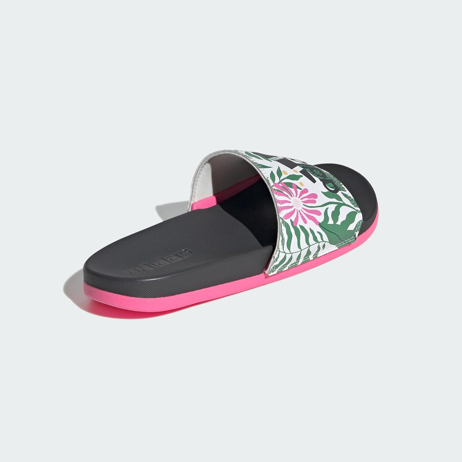 image:imageadidas Womens Adilette Comfort Slide SandalCarbonOff WhiteLucid Pink