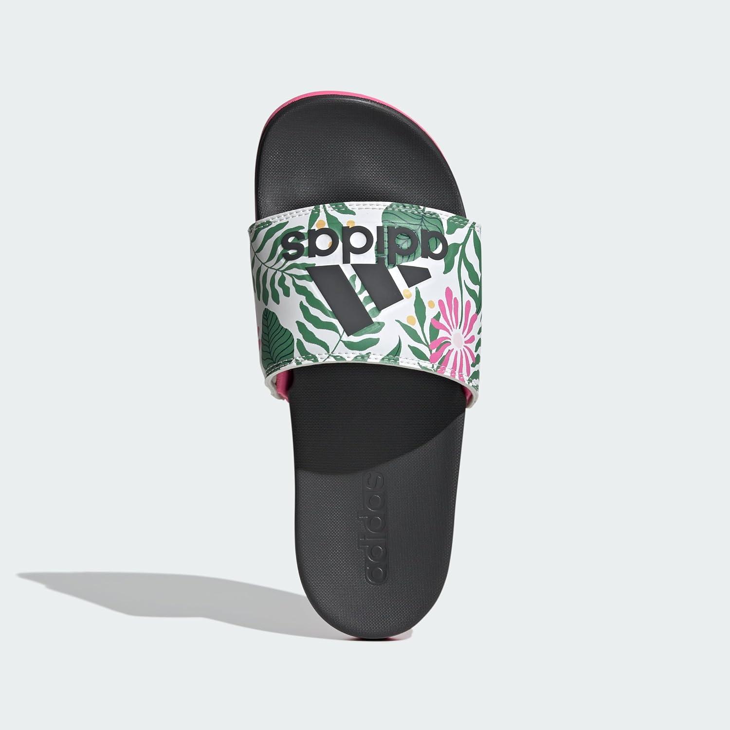 image:imageadidas Womens Adilette Comfort Slide SandalCarbonOff WhiteLucid Pink
