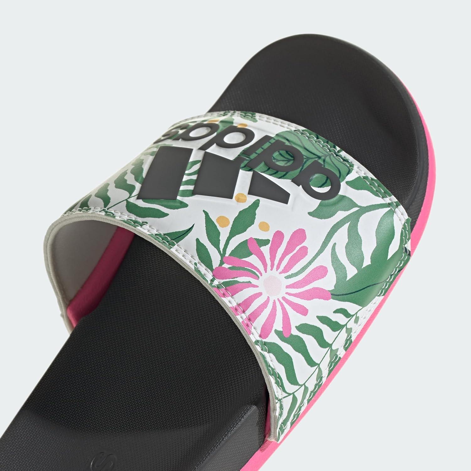 image:imageadidas Womens Adilette Comfort Slide SandalCarbonOff WhiteLucid Pink