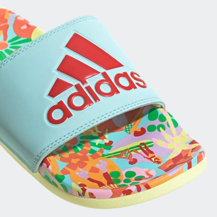 image:imageadidas Womens Adilette Comfort Slide SandalClear AquaLush RedPearl Citrine