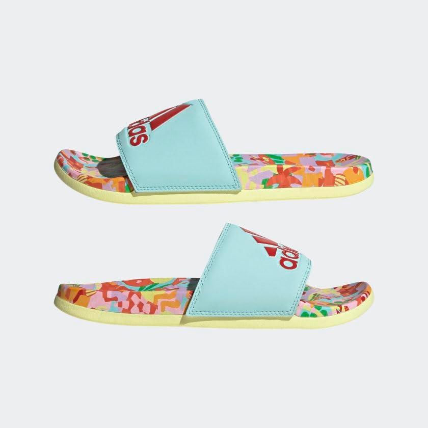 image:imageadidas Womens Adilette Comfort Slide SandalClear AquaLush RedPearl Citrine